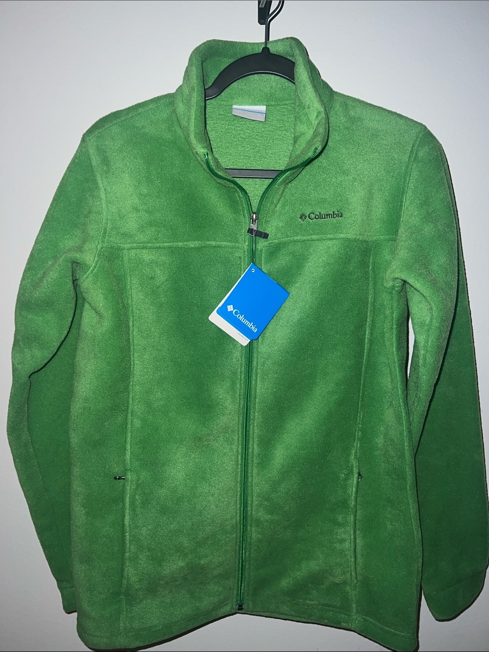 Columbia  Green Full-Zip Fleece Jacket with Stand Collar
